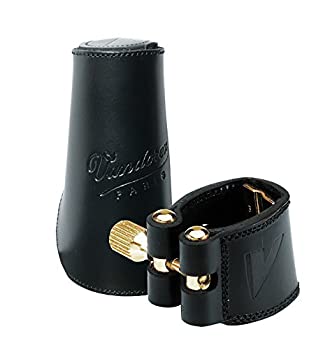 【中古】【輸入品・未使用】バンドーレン ソプラノサクソフォン リガチャー レザー(Leather) レザーキャップ付き (LC26L)