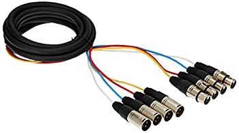 【中古】【輸入品・未使用】Monoprice 4チャンネル XLR オス-XLR メス スネークケーブルコード - 10フィート - ブラック/シルバー メタルコネクターハウジング付き プラスチ 11,149円