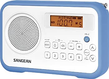【中古】【輸入品・未使用】Sangean PR-D18BU AM/FM/Clock Portable Digital Radio with Protective Bumper (White/Blue) 並行輸入|ムジカ&フェリーチェ店