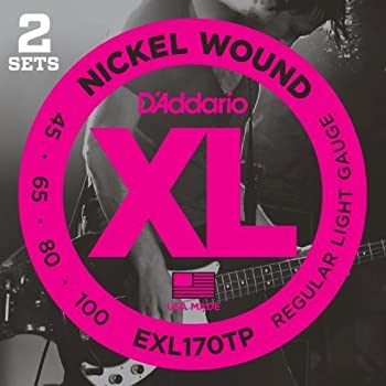 【中古】【輸入品・未使用】【 並行輸入品 】 D'Addario (ダダリオ) EXL170TP Nickel Wound ベースギター 弦%ｶﾝﾏ% Light%ｶﾝﾏ% 45-100%ｶﾝﾏ% 2 Sets%ｶﾝﾏ% Long Scale