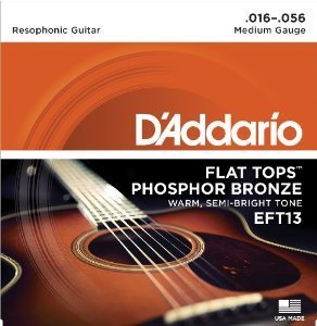 【中古】【輸入品・未使用】【 並行輸入品 】 D'Addario (ダダリオ) EFT13 Flat Tops Phosphor Bronze アコースティックギター 弦%ｶﾝﾏ% Resophonic Guitar%ｶﾝﾏ% 16-56