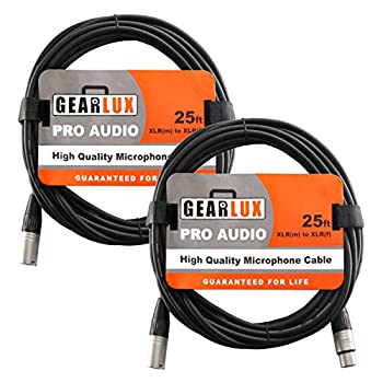 【中古】【輸入品・未使用】Gearlux 25-foot XLRマイクケーブルパック???オスtoメス 2-Pack NINXLR25