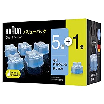 【中古】ブラウン アルコール洗浄システム専用洗浄液カートリッジ【5個＋1個入】BRAUN クリーン＆リニューシステム用 CCR5CR