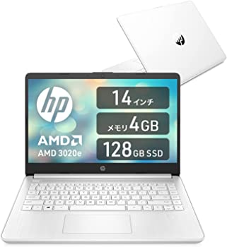 【中古-非常に良い】HP ノートパソコン HP 14s-fq0000 14インチ フルHD ブライトビュー IPSディスプレイ AMD 3020e 4GBメモリ 128GB SSD Windows11 Home（型番：3Y6C