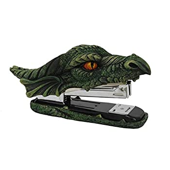 【中古】【輸入品・未使用】PT ドラゴン グリーンヘッド ゴールデンアイ 装飾機能的ホッチキスの置物 オフィス 卓上 文房具