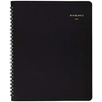 【中古】【インポート品・未当て嵌める】AT-A-GLANCE 2021 デイリーアポイントメントブック＆計画者 7in x 8-3/4in M大きさ 24第四次元 黒いこと (708240521)
