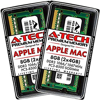 【中古】【輸入品・未使用】A-Tech 8GB (2 x 4GB) PC3-8500 DDR3 1066/1067 MHz RAM MacBook Pro iMac Mac Mini (2008年後期/中期/後期/2009年半期/2010年) | 204ピン SODIM 17,909円
