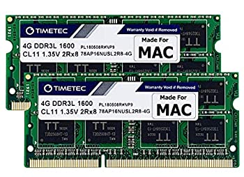 【中古】【輸入品・未使用】Timetec ハイニックス半導体 IC アップル 8 ギガバイト キット (2x4GB) DDR3L 1600 MHz PC3L 12800 SODIMM メモリのアップグレードのための MacB