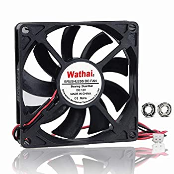 【中古】【インポート品・未当て嵌める】Wathai DC落ち居る気違い 80x80x15粍 80粍 12V デュアルボールベアリング ブラシレスケース 冷房装置気違い その他-パソコン・周辺機器