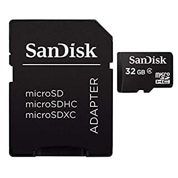 【中古】【輸入品・未使用】サンディスク Sandisk microSDHC 32GB Class4 SDHC変換アダプター付属 SDSDQB-032G-B35 クラス4 並行輸入品 海外パッケージ品