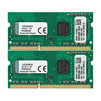 【中古】【輸入品・未使用】キングストン Kingston ノートPC用メモリ DDR3 1333 (PC3-10600) 4GBx2枚 CL9 1.5V Non-ECC SO-DIMM 204pin KVR13S9S8K2/8 永久保証|ムジカ&フェリーチェ店