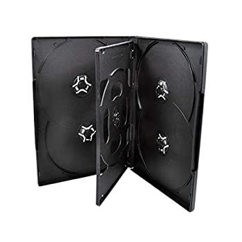 【中古】【輸入品・未使用】10パックMaxtek標準14?mmブラック6つ(6?) Disc DVD Cases withダブルSidedフリップトレイand Outterクリアスリーブ