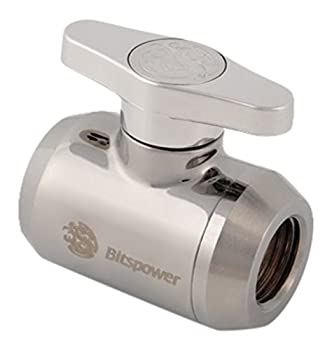 【中古】【輸入品・未使用】Bitspower シルバーシャイニングハンドル付きミニバルブ ブラックスパークル