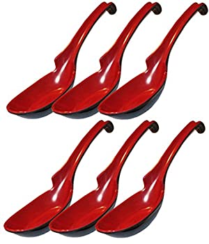 【中古】【インポート品・未当て嵌める】Happy Sales Melamine Soba%ｶﾝﾏ% Rice Spoons%ｶﾝﾏ% Chinese Won Ton Soup Spoon%ｶﾝﾏ% Asian Red and Black%ｶﾝﾏ% Notch \u0026 Hook Style by Happy Sa その他-パソコン-パソコン・周辺機器
