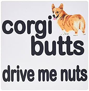 【中古】【輸入品・未使用】3dRose LLC 8 x 8 x 0.25 Inches Mouse Pad%カンマ% Corgi Butts Drive Me Nuts Corgi Lover Dog Lover (mp_172000_1) [並行輸入品]画像