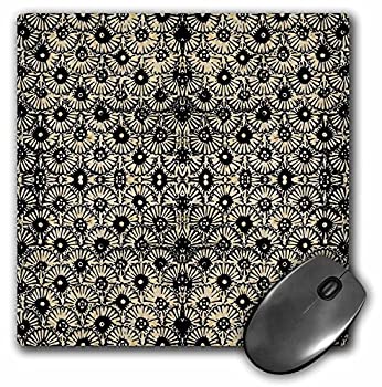 【中古】【輸入品・未使用】3dRose LLC 8 x 8 x 0.25 Inches Black and Gold Scallops Mouse Pad (mp_62000_1) [並行輸入品]