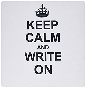 【中古】【輸入品・未使用】3dRose LLC 8 x 8 x 0.25 Inches Mouse Pad%ｶﾝﾏ% Keep Calm and Write on Carry On Writing Author Phd Thesis Writer Gifts Fun Funny Humor Hu
