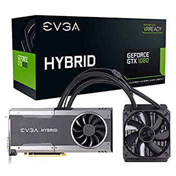 【中古】【輸入品・未使用】EVGA GeForce GTX 1080 FTW HYBRID GAMING%ｶﾝﾏ% 8GB GDDR5X%ｶﾝﾏ% RGB LED%ｶﾝﾏ% All-In-One Watercooling with 10CM FAN%ｶﾝﾏ% 10 Power Phases%ｶﾝ