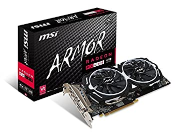【中古】【インポート品・未当てはめる】MSI GAMING Radeon RX 480 GDDR5 4GB CrossFire VR Ready FinFET DirectX 12 Graphics Card (RX 480 ARMOR 4G OC) [並行輸入品]