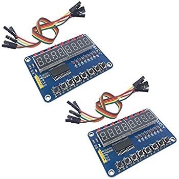 【中古】【輸入品・未使用】Rasbee 2個 TM1638 8ビット LED デジタル チューブ 8キー ディスプレイ ボタン 並行輸入品 国内在?