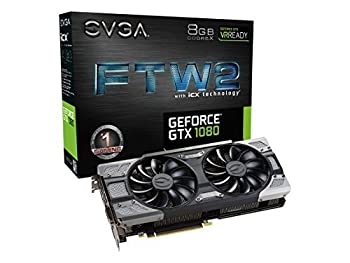 【中古】【輸入品・未使用】EVGA GeForce GTX 1080 FTW2 GAMING%ｶﾝﾏ% 8GB GDDR5X%ｶﾝﾏ% iCX Technology - 9 Thermal Sensors & RGB LED G/P/M%ｶﾝﾏ% Asynch Fan%ｶﾝﾏ% Optimize