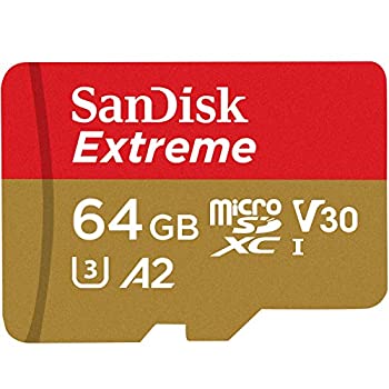 【中古】【輸入品・未使用】microSDXC 64GB SanDisk サンディスク Extreme UHS-1 U3 V30 4K Ultra HD A2対応 SDアダプター付 [並行輸入品]