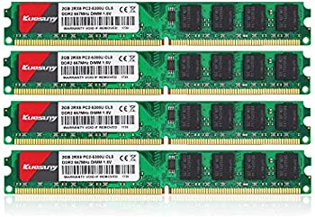 【中古】【輸入品・未使用】8GB キット (4X2GB) DDR2 667 DIMM RAM Kuesuny PC2-5300/PC2-5300U CL5 240ピン 非ECC アンバッファードデスクトップメモリーモジュール 11,479円