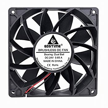 【中古】【輸入品・未使用】GDSTIME 140mm x 38mm 1438 24V DC ブラシレス冷却ファン デュアルボールベアリング