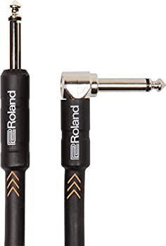 【中古】【輸入品・未使用】Roland ric-b10?a | 120インチ低キャパシタンスStraight to右角度1?/ 4インチジャックブラックシリーズHeavy Duty Instrumentケーブル