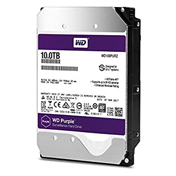 【中古】【輸入品・未使用】WD Purple 10TB Surveillance Hard Disk Drive - 5400 RPM Class SATA 6 Gb/s 256MB Cache 3.5 - WD100PURZ [並行輸入品]｜ムジカ＆フェリーチェ店