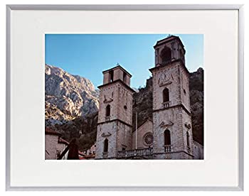 【中古】【輸入品・未使用】Golden State Art%ｶﾝﾏ% Metal Wall Photo Frame Collection%ｶﾝﾏ% Aluminum Silver Photo Frame with Real Glass (12x16) [並行輸入品]