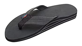 【中古】【インポート品・未当て嵌める】[Rainbow Sandals] 虹霓サンダル (DOUBLE LAYER) - ダブルレイヤーレディースレザーサンダル プレミアブラク L（19珊～21.5珊）MADE IN US