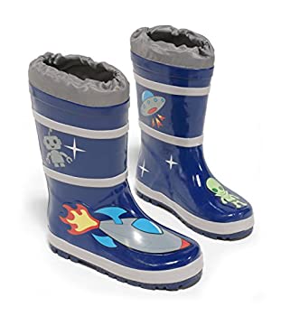 【中古】【輸入品・未使用】Kidorable Blue Space Hero ナチュラルラバーレインブーツ US サイズ: 6 Toddler カラー: ブルー|ムジカ&フェリーチェ店