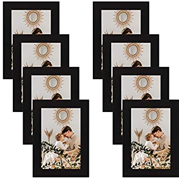 【中古】【インポート品・未当て嵌める】Golden State Art%ｶﾝﾏ% Set of Eight%ｶﾝﾏ% 4x6 Black Frame - Easel Stand%ｶﾝﾏ% Back Hangers%ｶﾝﾏ% Flexible Back Tabs - Lightweight%ｶﾝﾏ% Thin
