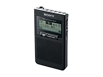 【未当て嵌める】【中古】ソニー 隠しラジオ受信機 XDR-63TV : ポケッタブルサイズ FM/AM/ワンセグTV物音相応う 黒いこと XDR-63TV B