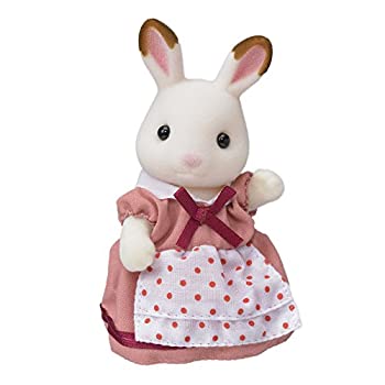 【未当て嵌める】【中古】シルバニアファミリー あやつり人形 ショコラウサギファミリー 黒茶家兎の御っ母さん ウ-62