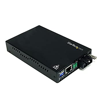 【未使用】【中古】StarTech.com イーサネット光メディアコンバータ マルチモード 最大2km延長 RJ-45(メス) - 光ファイバ SCデュプレックス(メス) ET90110SC2