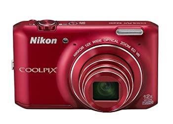 【未当て嵌める】【中古】Nikon デジタル写真機 COOLPIX S6400 タッチパネル液晶 光学12倍望遠レンズ グロッシーレッド S6400RD
