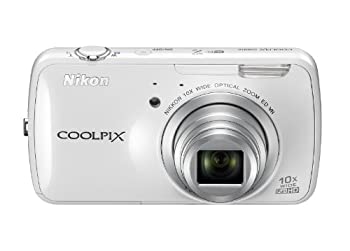 【未当てはめる】【中古】Nikon デジタル写真器 COOLPIX S800c Android積み上げる 光学10倍望遠レンズ 白いこと S800CWH