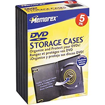 【中古】【輸入品・未使用】Memorex DVDビデオムービーCases ( 5?- Pack )