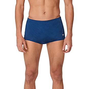 【中古】【輸入品・未使用】Speedo　メンズ　ポリメッシュスクエアレッグトレーニングスーツ 34 ブルー