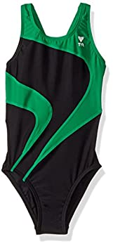 【中古】【輸入品・未使用】(24%ｶﾝﾏ% Black/Green) - TYR SPORT Girl's Alliance T-Splice Maxfit Swimsuit 21,200円