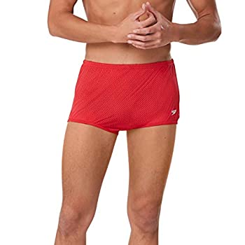 【中古】【輸入品・未使用】Speedo　メンズ　ポリメッシュスクエアレッグトレーニングスーツ 28 レッド