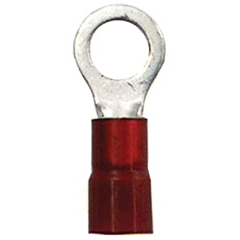 【中古】【輸入品・未使用】(Pack of 25%ｶﾝﾏ% 1/4%ﾀﾞﾌﾞﾙｸｫｰﾃ% Screw%ｶﾝﾏ% 8 AWG) - Ancor Marine Grade Nylon Ring Terminals