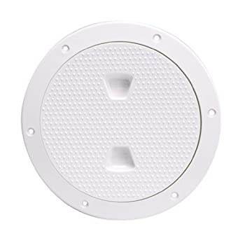 【中古】【インポート品・未当てはめる】(White) - Beckson 15糎 Non-Skid Screw Out Deck Plate White 17糎 Cutout
