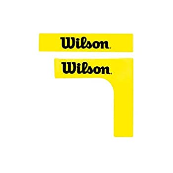 【中古】【インポート品・未当て嵌める】Wilson(ウイルソン) 庭球 飾り気の無い厚地の外套伝達ルート STARTER COURT LINES(スターターコートラインズ) 隅っこ4個+一直線12個 黄色 WRZ2573 ウィルソ