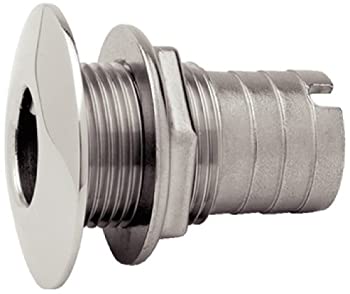 【中古】【インポート品・未当て嵌める】Attwood 66543-3 ステンレス鋼スチール写真 Barbed Short Straight Thru-Hull 1 1/8in