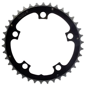 【中古】【インポート品・未当て嵌める】Origin8 Alloy Ramped Chainrings%ｶﾝﾏ% 110粍 x 38t%ｶﾝﾏ% Black/Silver 141［並行輸入］ 自転車・サイクリング-スポーツ・アウトドア