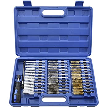 【中古】【インポート品・未当て嵌める】Neiko 00325A 38 Piece Industrial Quality Wire Hex Shank Brush Set with Soft Grip Handle and 6 Extension Bar%ｶﾝﾏ% 1/4 by Neiko [並行輸入