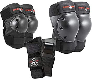 【中古】【輸入品・未使用】トリプルエイト(Triple Eight) プロテクターセット 膝パッド・肘パッド・リストガード ブラック L|ムジカ&フェリーチェ店